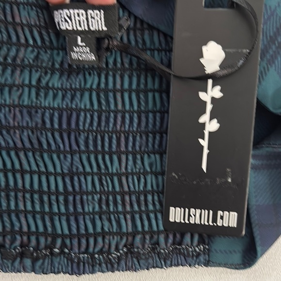 POSTER GIRL Bustier Women’s Plaid Whimsigoth Coquette Festival Concert - Picture 5 of 6